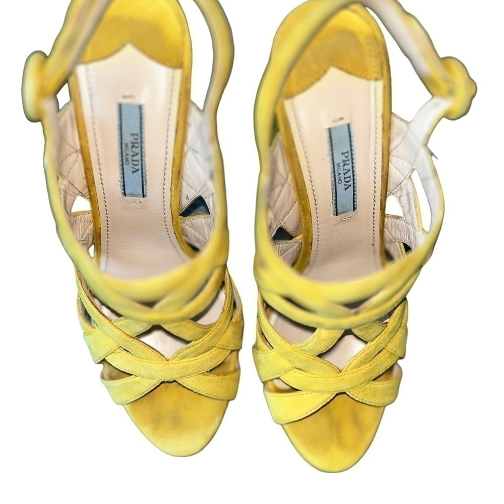 ❤️Authentic Prada
Super Platform Suede Cage Slingback Sandals - Picture 5 of 14